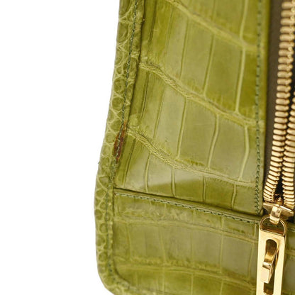 Loewe * Green Crocodile Amazona 36 Handbag