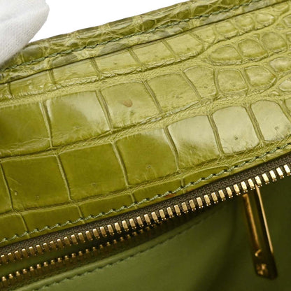 Loewe * Green Crocodile Amazona 36 Handbag