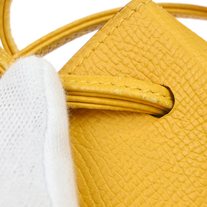Hermes Jaune Courchevel Vespa Mini Pouch Bag