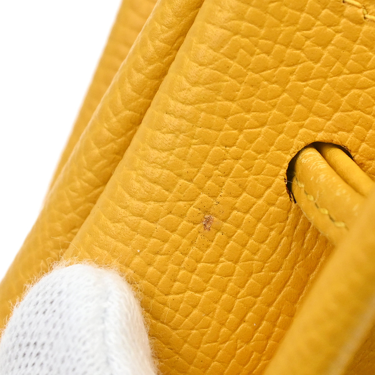 Hermes Jaune Courchevel Vespa Mini Pouch Bag