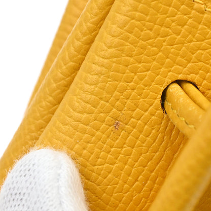 Hermes Jaune Courchevel Vespa Mini Pouch Bag