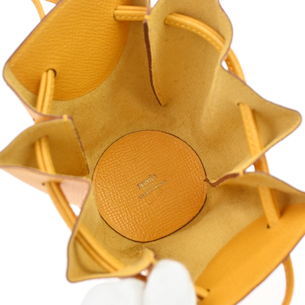 Hermes Jaune Courchevel Vespa Mini Pouch Bag