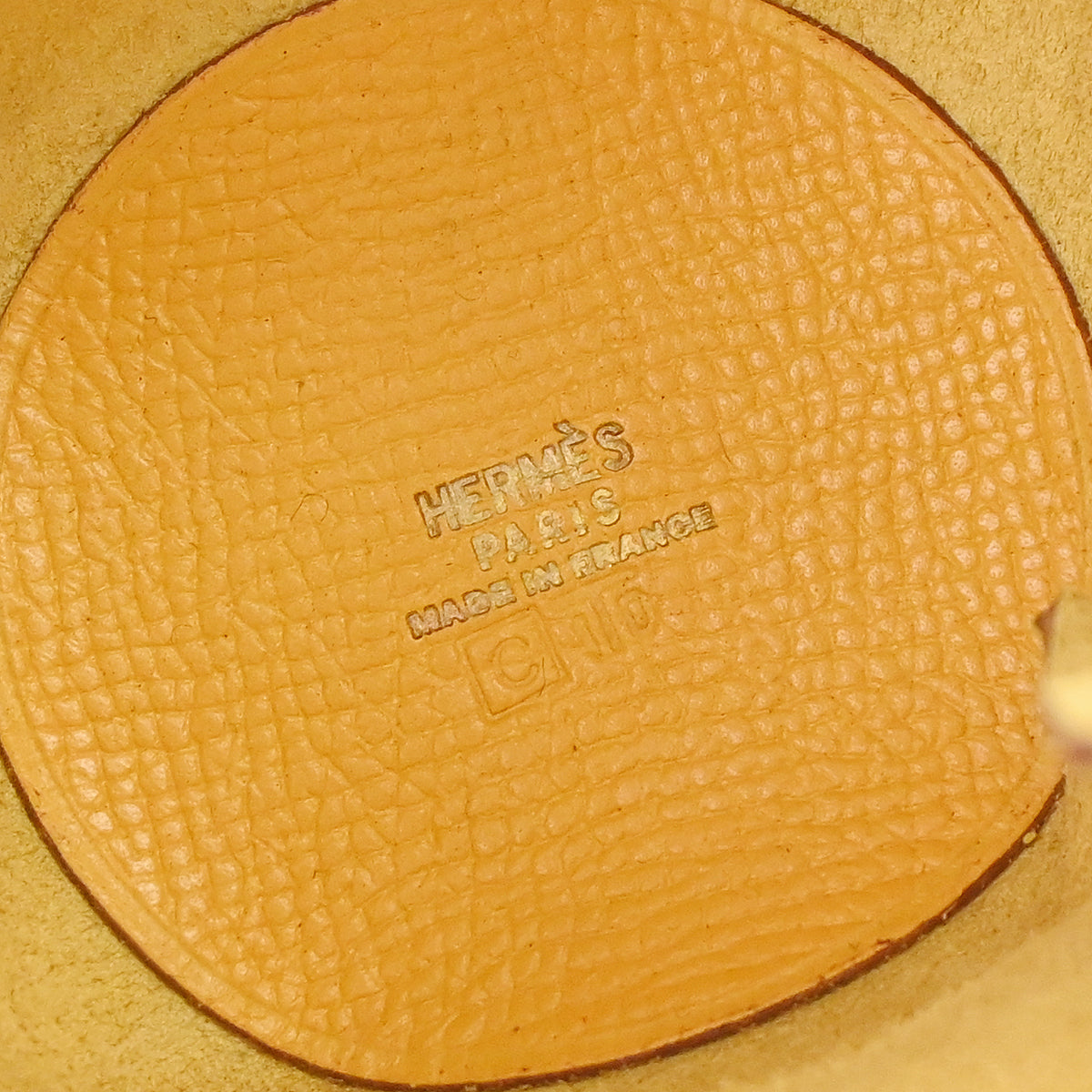 Hermes Jaune Courchevel Vespa Mini Pouch Bag