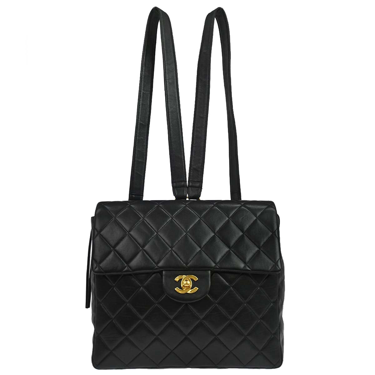 Chanel Black Lambskin Backpack