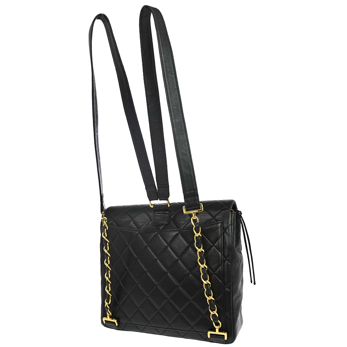 Chanel Black Lambskin Backpack