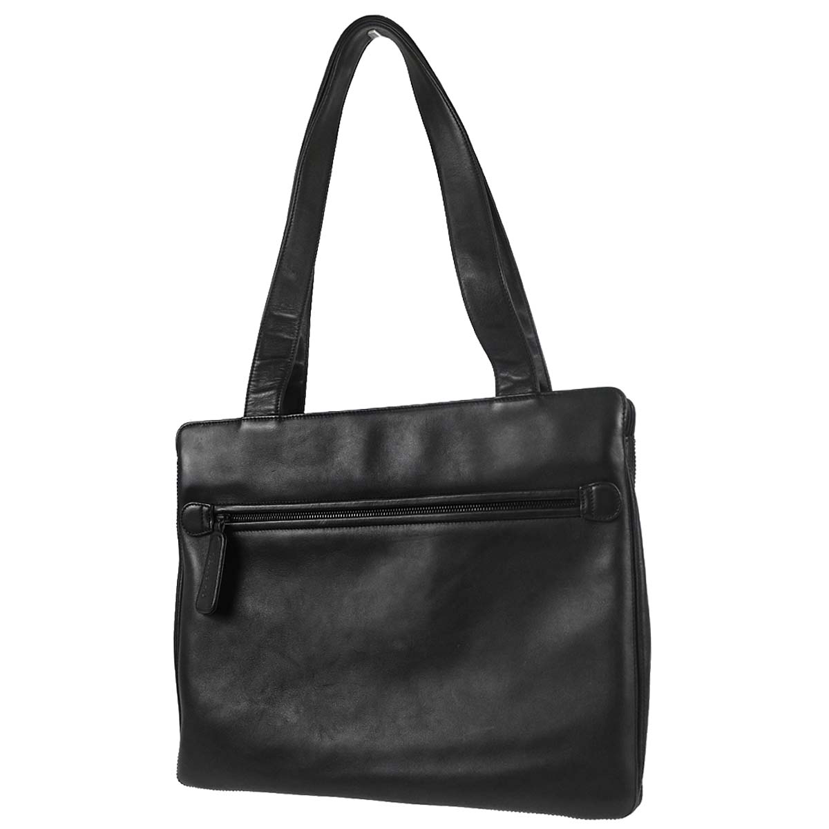 Chanel 2000-2002 Black Lambskin Tote Shoulder Bag