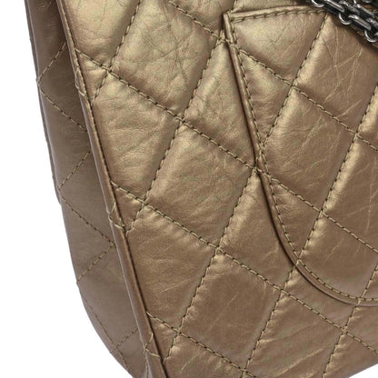 Chanel 2012-2013 Gold Calfskin 2.55 Jumbo Classic Double Flap Shoulder Bag