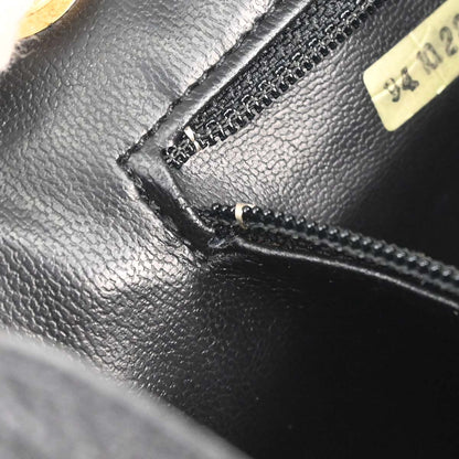 Chanel Black Caviar Skin Triple CC Shoulder Tote Bag