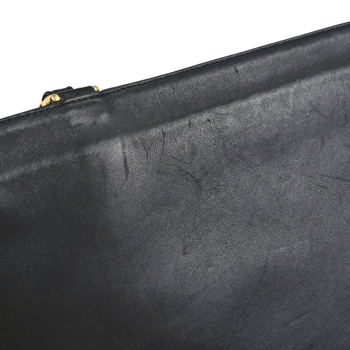 Chanel 1994-1996 Black Lambskin Chain Tote Shoulder Bag