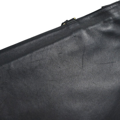 Chanel 1994-1996 Black Lambskin Chain Tote Shoulder Bag