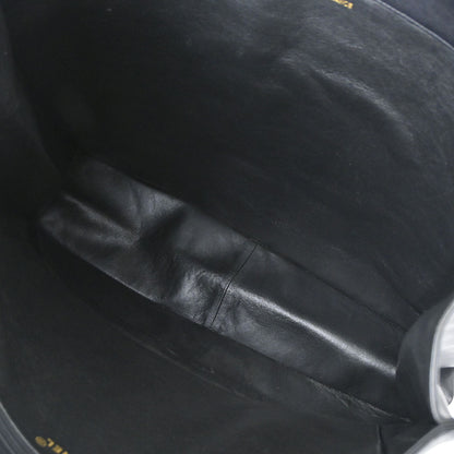 Chanel 1994-1996 Black Lambskin Chain Tote Shoulder Bag