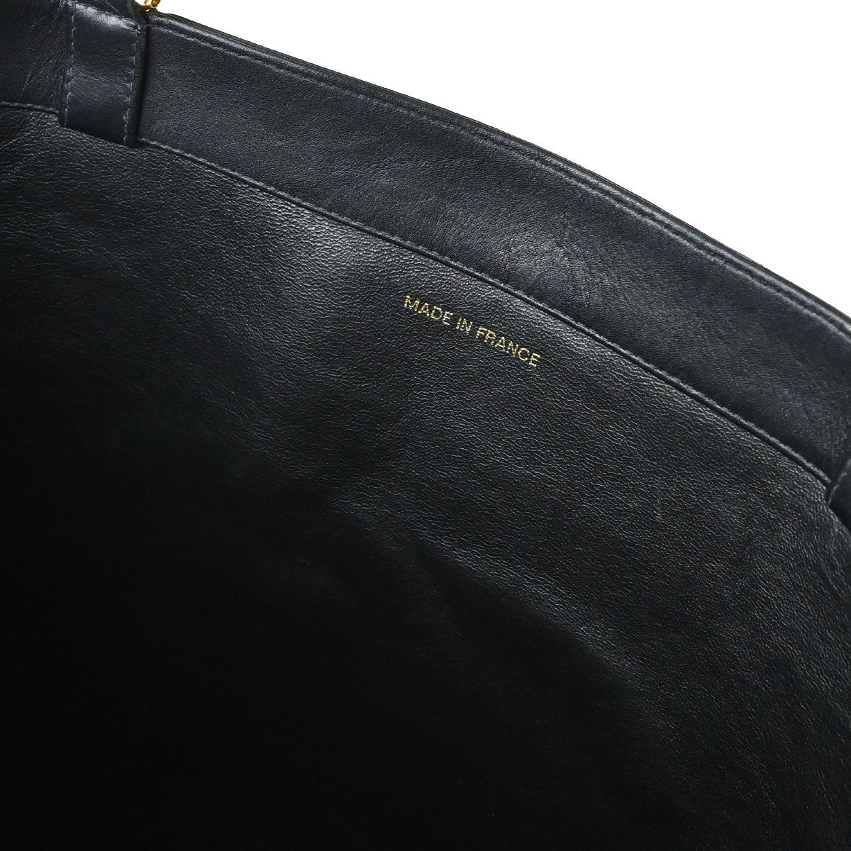 Chanel 1994-1996 Black Lambskin Chain Tote Shoulder Bag