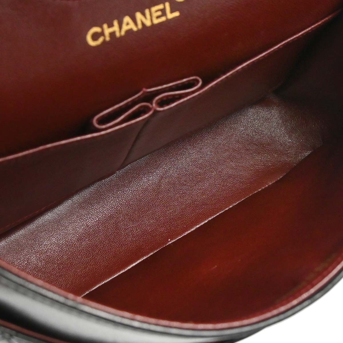 Chanel 1989-1991 Black Lambskin Medium Classic Double Flap Shoulder Bag