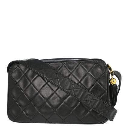 Chanel 1994-1996 Black Lambskin Camera Bag Large