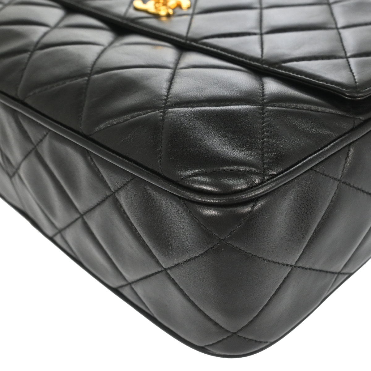 Chanel 1994-1996 Black Lambskin Camera Bag Large
