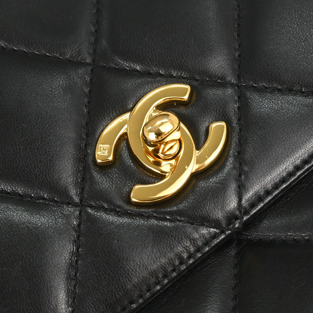 Chanel 1994-1996 Black Lambskin Camera Bag Large