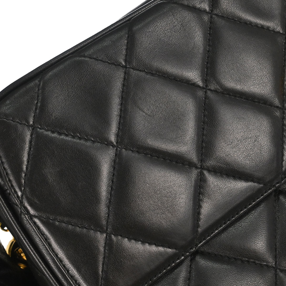 Chanel 1994-1996 Black Lambskin Camera Bag Large