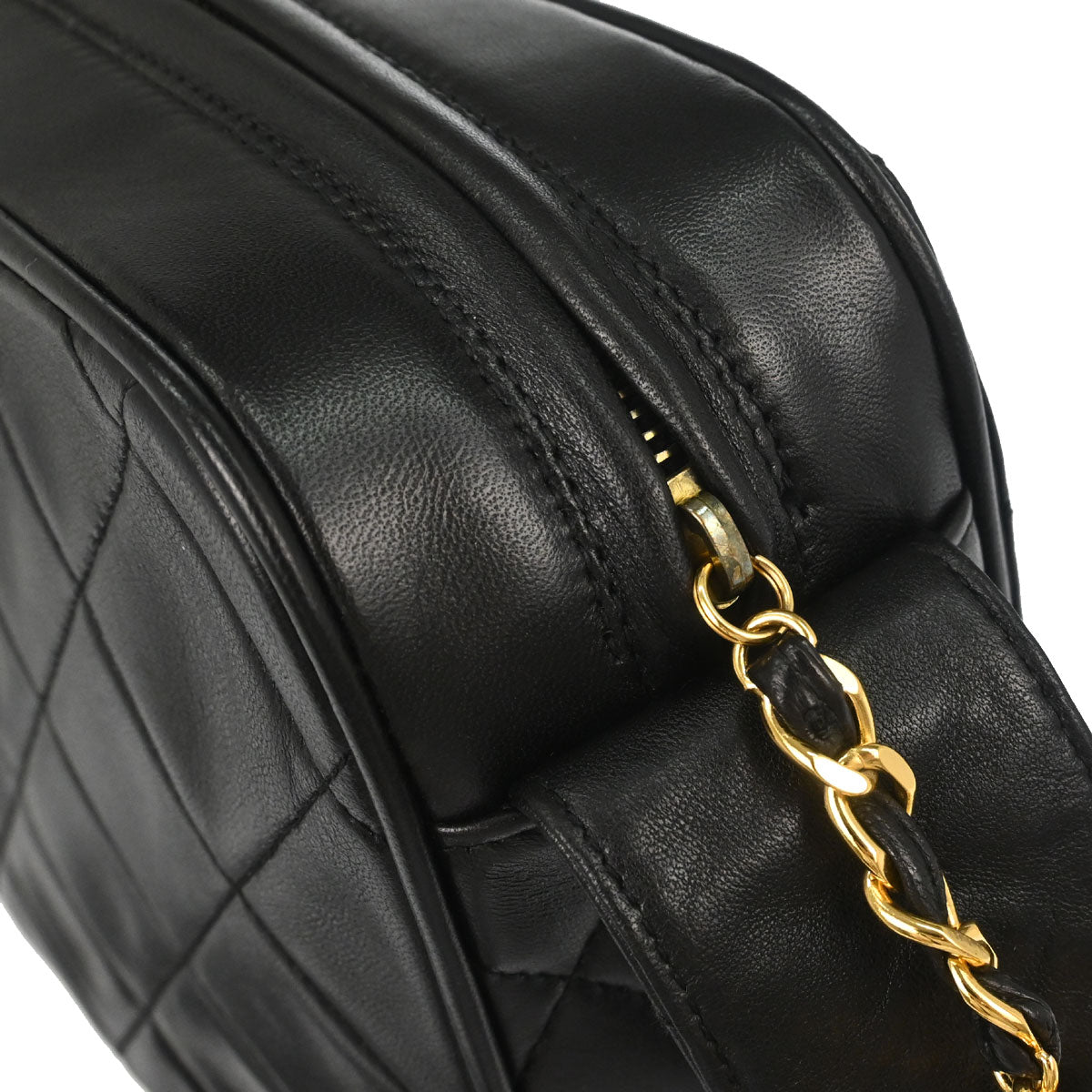 Chanel 1994-1996 Black Lambskin Camera Bag Large