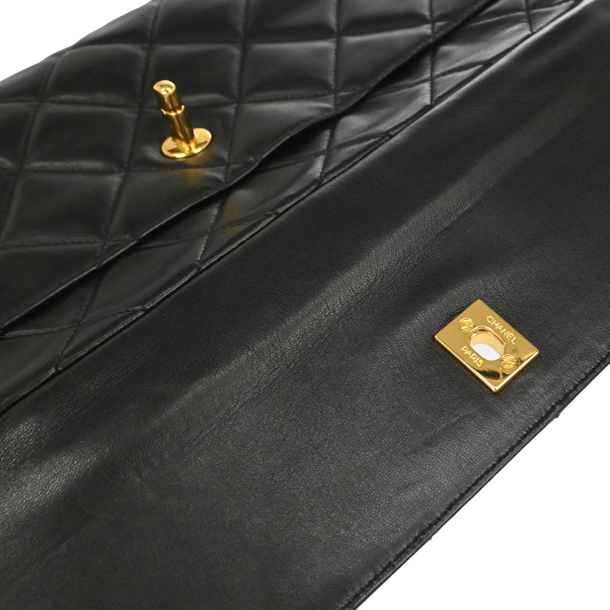 Chanel 1994-1996 Black Lambskin Camera Bag Large