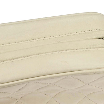 Chanel 1989-1991 Ivory Lambskin Camera Bag Mini