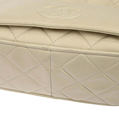 Chanel 1989-1991 Ivory Lambskin Camera Bag Mini