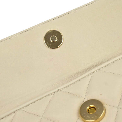 Chanel 1989-1991 Ivory Lambskin Camera Bag Mini