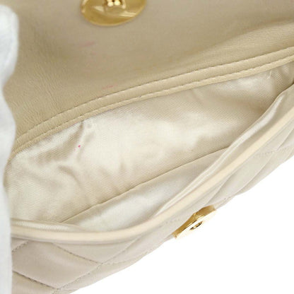 Chanel 1989-1991 Ivory Lambskin Camera Bag Mini