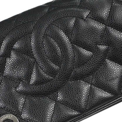 Chanel 2009-2010 Black Caviar Skin Chain Handbag
