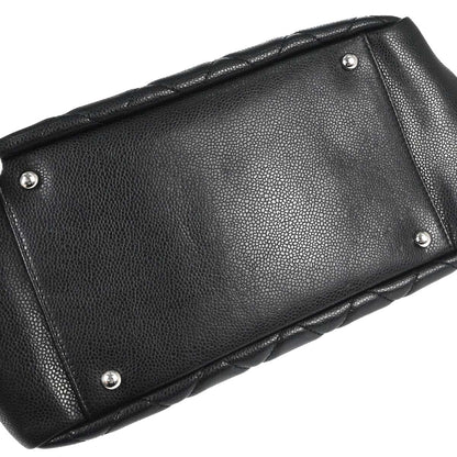 Chanel 2009-2010 Black Caviar Skin Chain Handbag