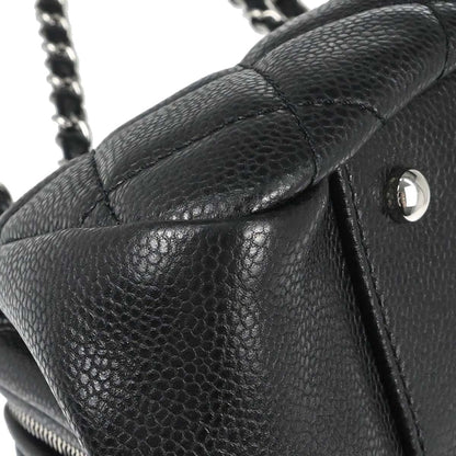 Chanel 2009-2010 Black Caviar Skin Chain Handbag