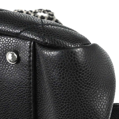 Chanel 2009-2010 Black Caviar Skin Chain Handbag