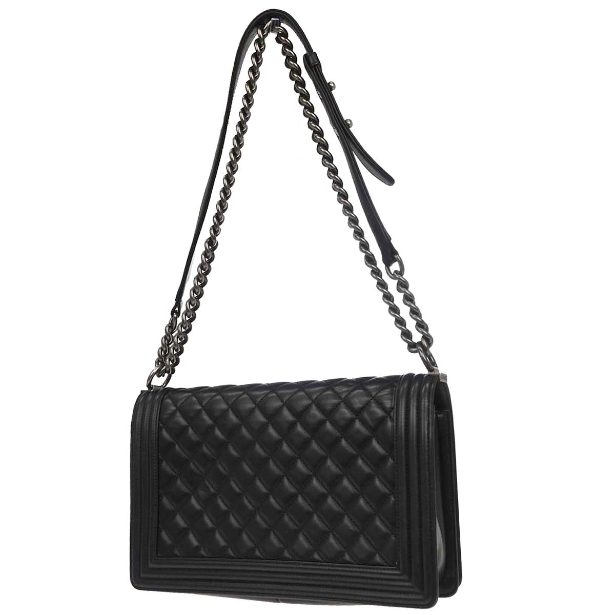 Boy Chanel 2017 Black Lambskin Medium Shoulder Bag