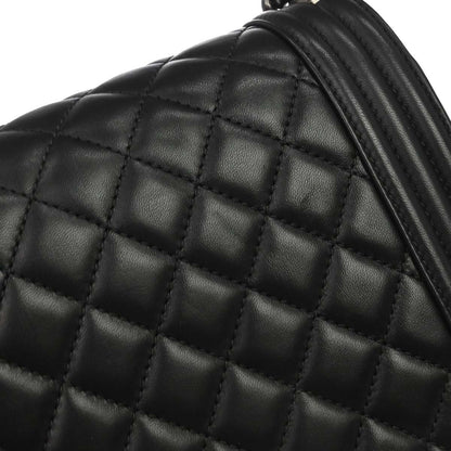 Boy Chanel 2017 Black Lambskin Medium Shoulder Bag