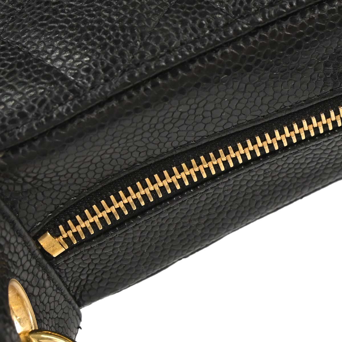 Chanel 2003-2004 Black Caviar Skin Hobo Handbag