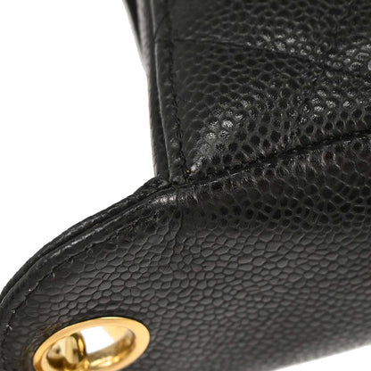 Chanel 2003-2004 Black Caviar Skin Hobo Handbag