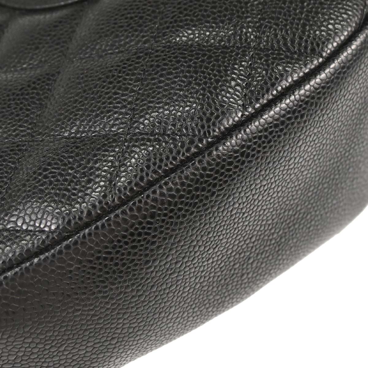 Chanel 2003-2004 Black Caviar Skin Hobo Handbag