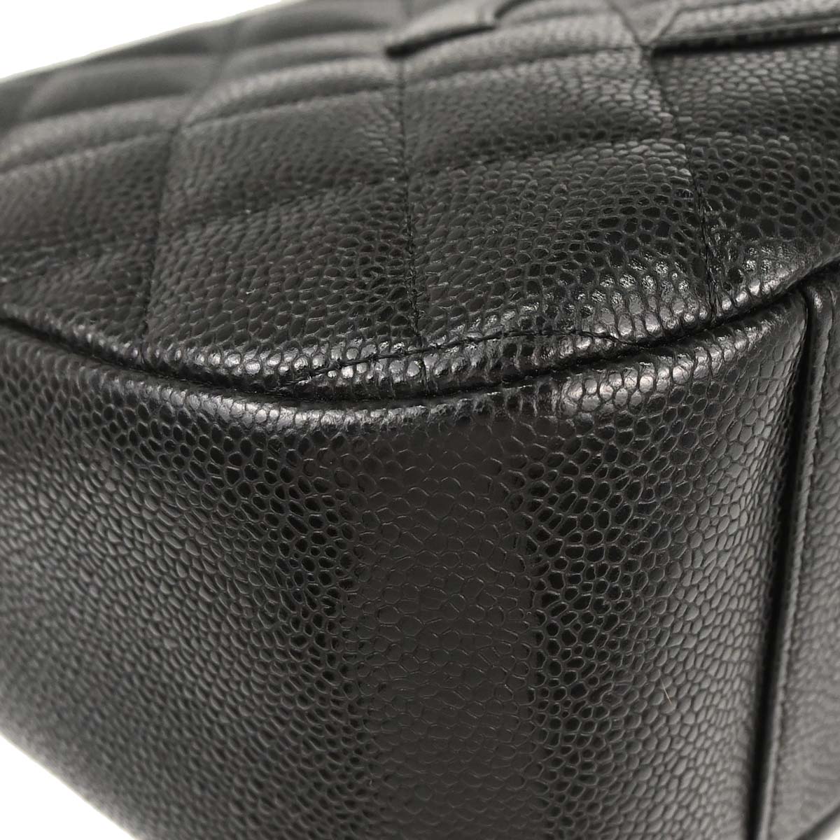 Chanel 2003-2004 Black Caviar Skin Hobo Handbag