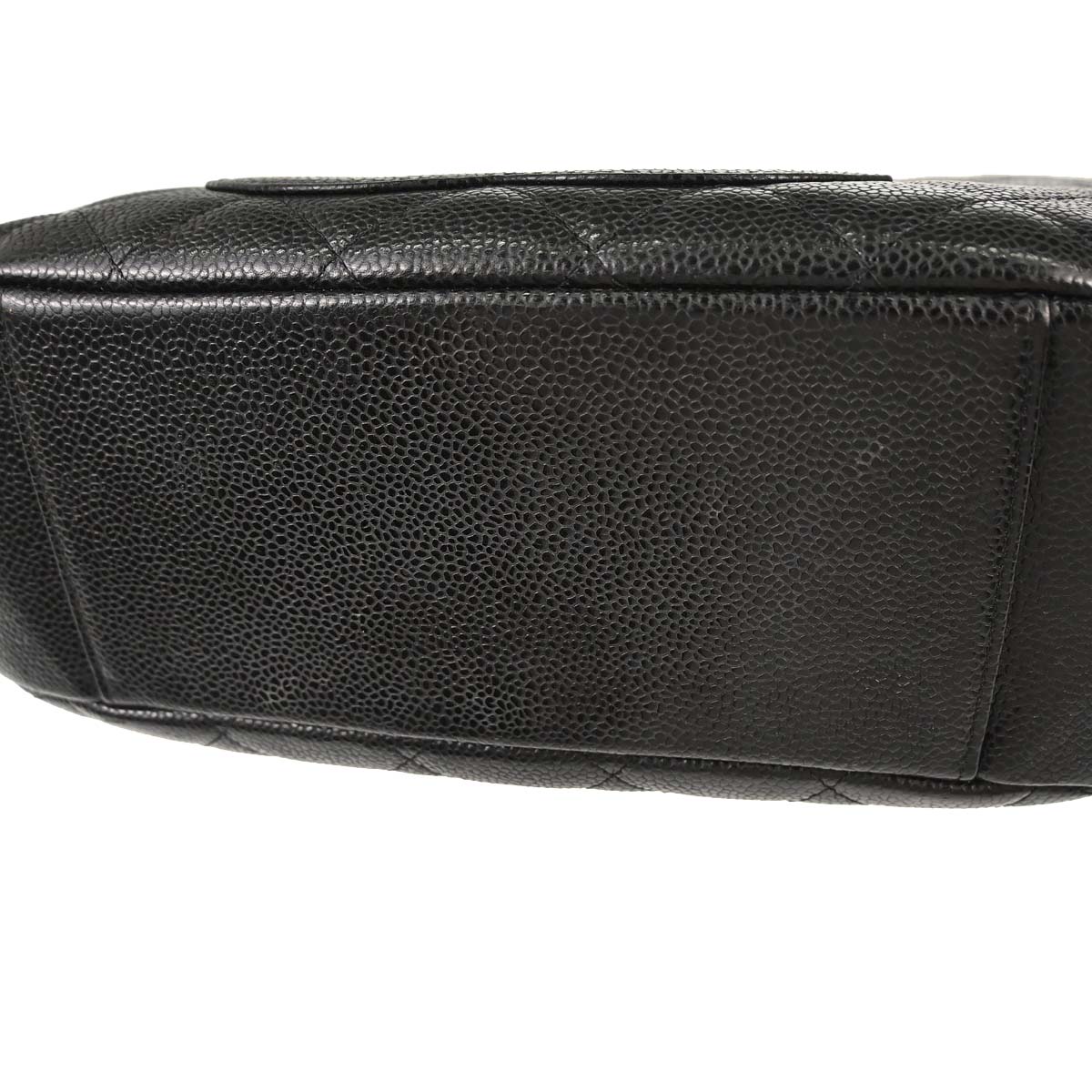 Chanel 2003-2004 Black Caviar Skin Hobo Handbag