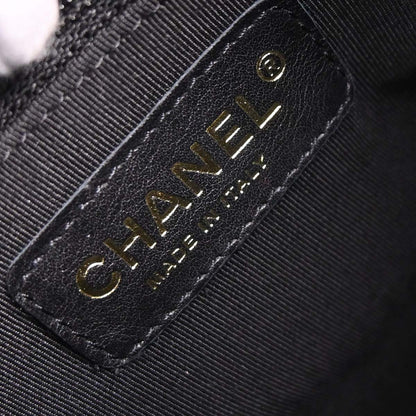 Chanel 2003-2004 Black Caviar Skin Hobo Handbag