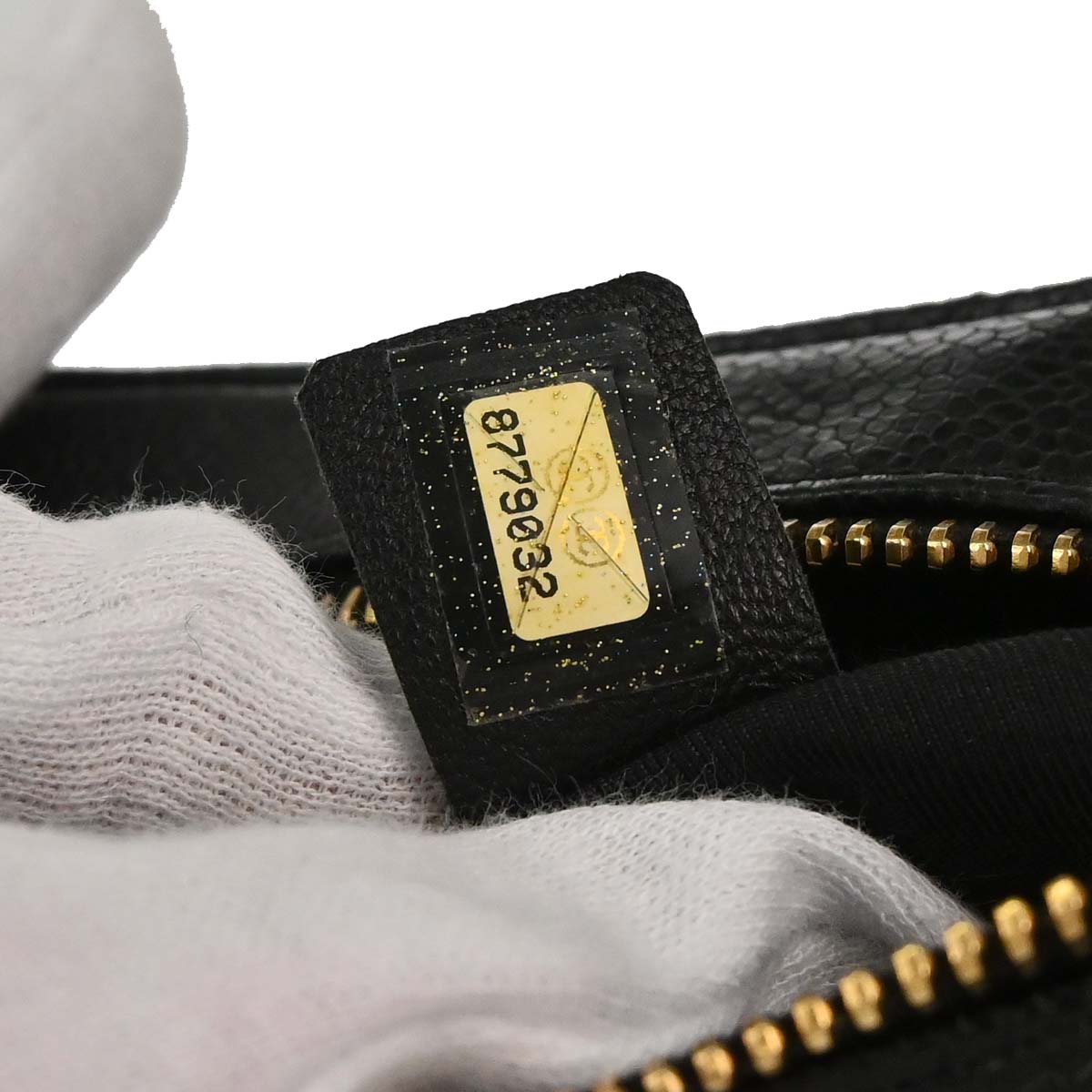 Chanel 2003-2004 Black Caviar Skin Hobo Handbag