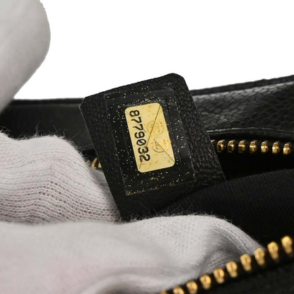 Chanel 2003-2004 Black Caviar Skin Hobo Handbag