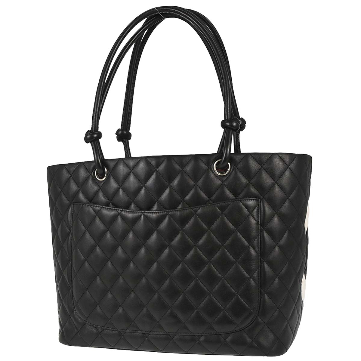 Chanel 2005-2006 Black Calfskin Cambon Ligne Tote Handbag