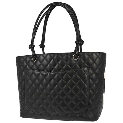 Chanel 2005-2006 Black Calfskin Cambon Ligne Tote Handbag