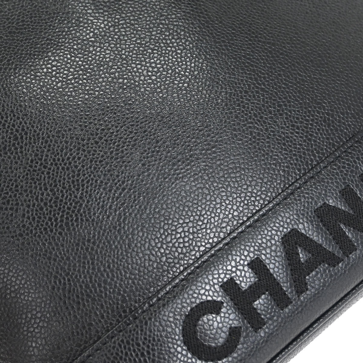 Chanel 1996-1997 Black Caviar Skin Shoulder Bag