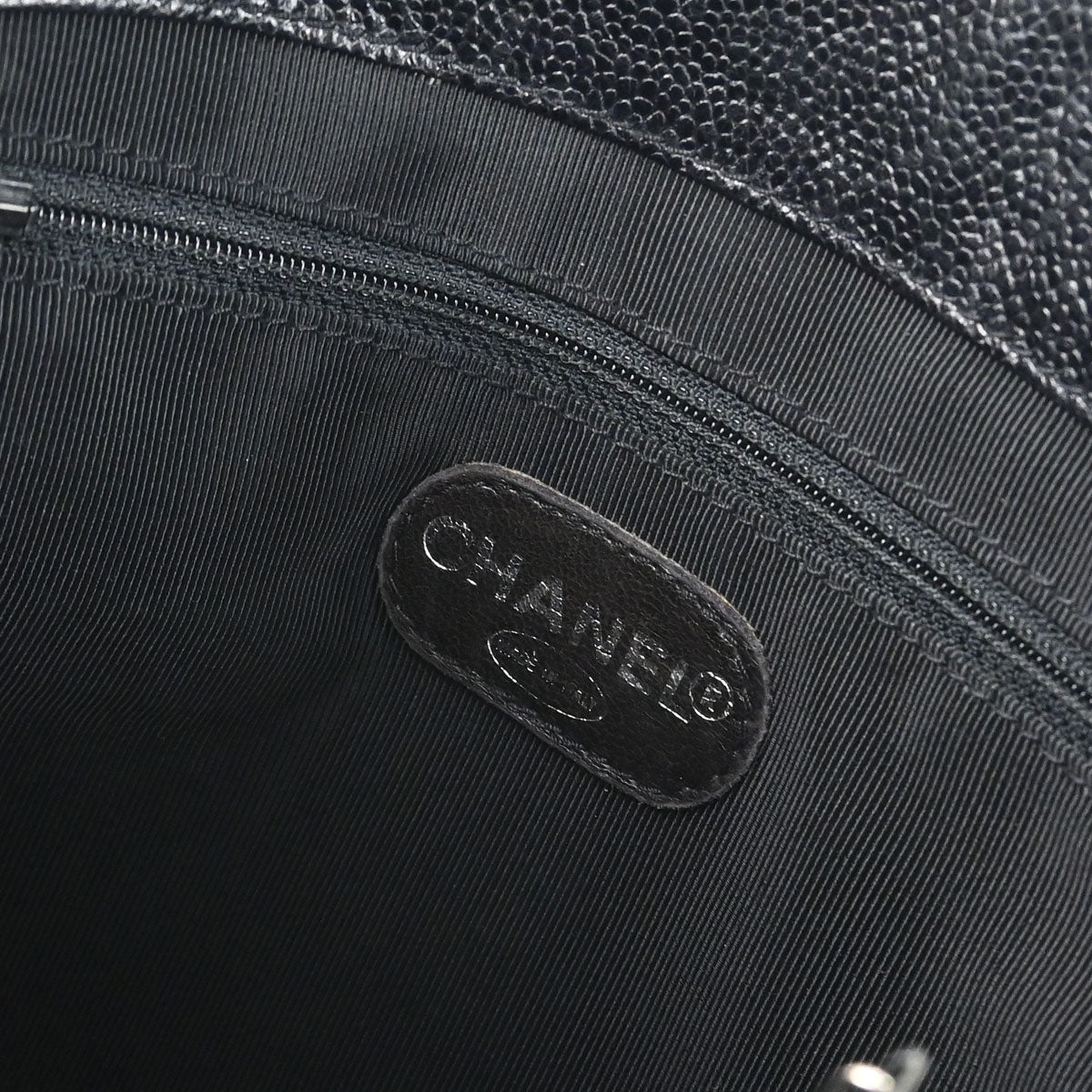 Chanel 1996-1997 Black Caviar Skin Shoulder Bag