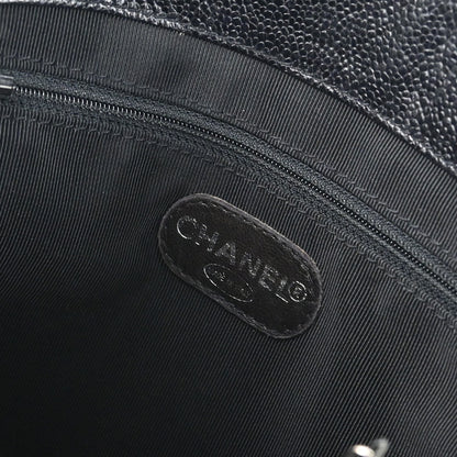 Chanel 1996-1997 Black Caviar Skin Shoulder Bag