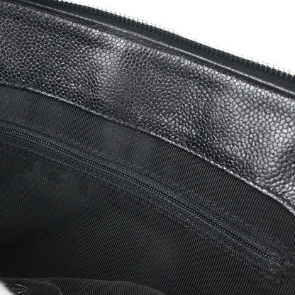 Chanel 1996-1997 Black Caviar Skin Shoulder Bag