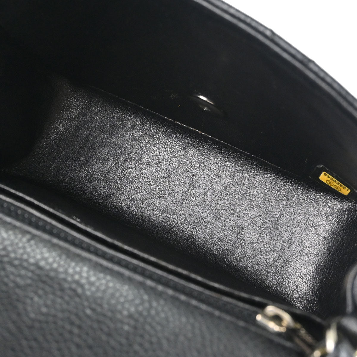 Chanel 2008-2009 Black Caviar Skin Mini Classic Square Flap Bag 17