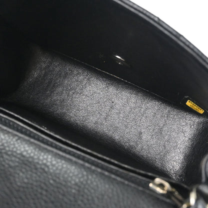 Chanel 2008-2009 Black Caviar Skin Mini Classic Square Flap Bag 17
