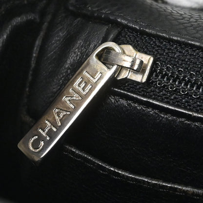 Chanel 2008-2009 Black Caviar Skin Mini Classic Square Flap Bag 17
